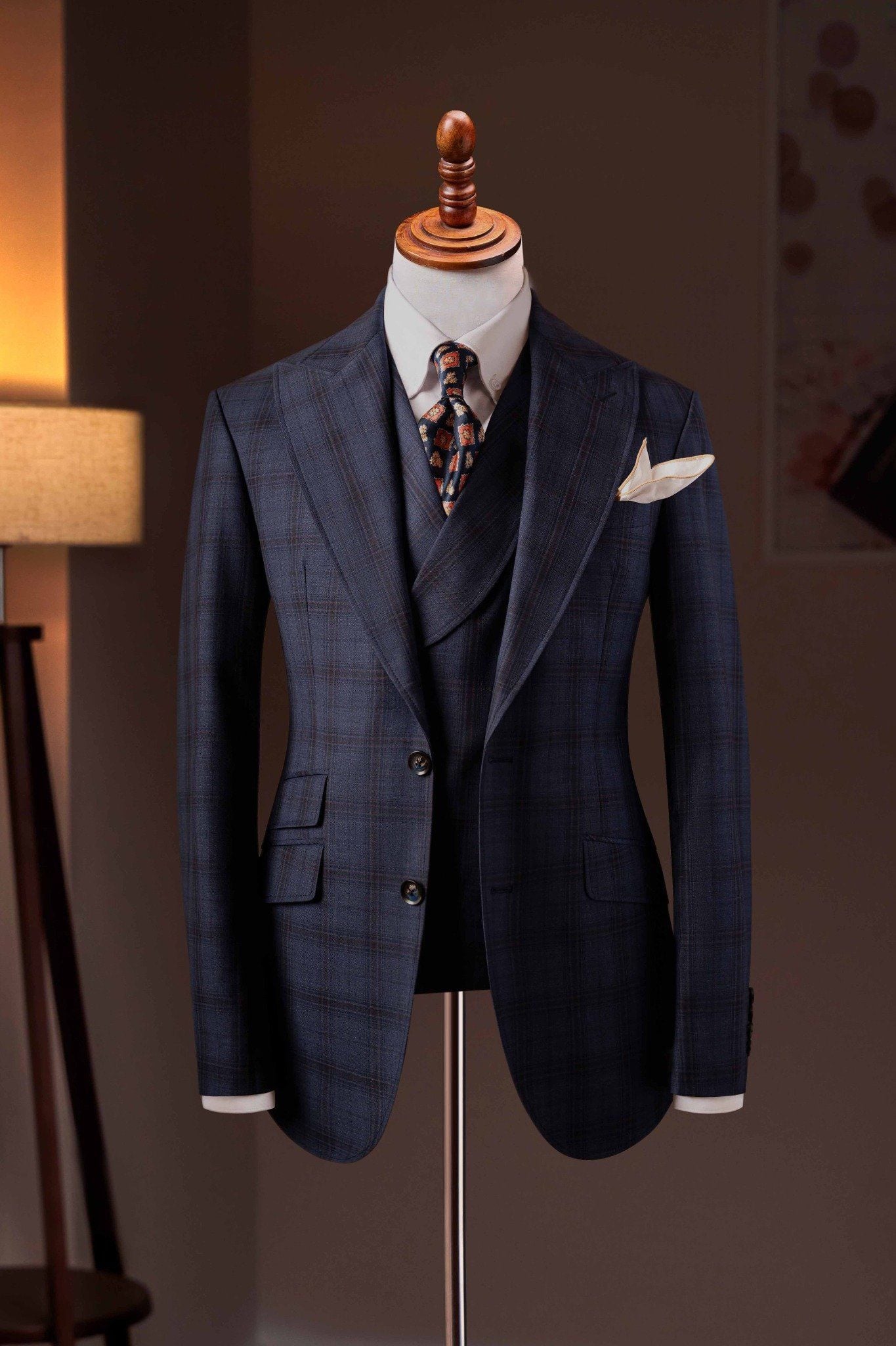 Áo vest xanh kẻ đen