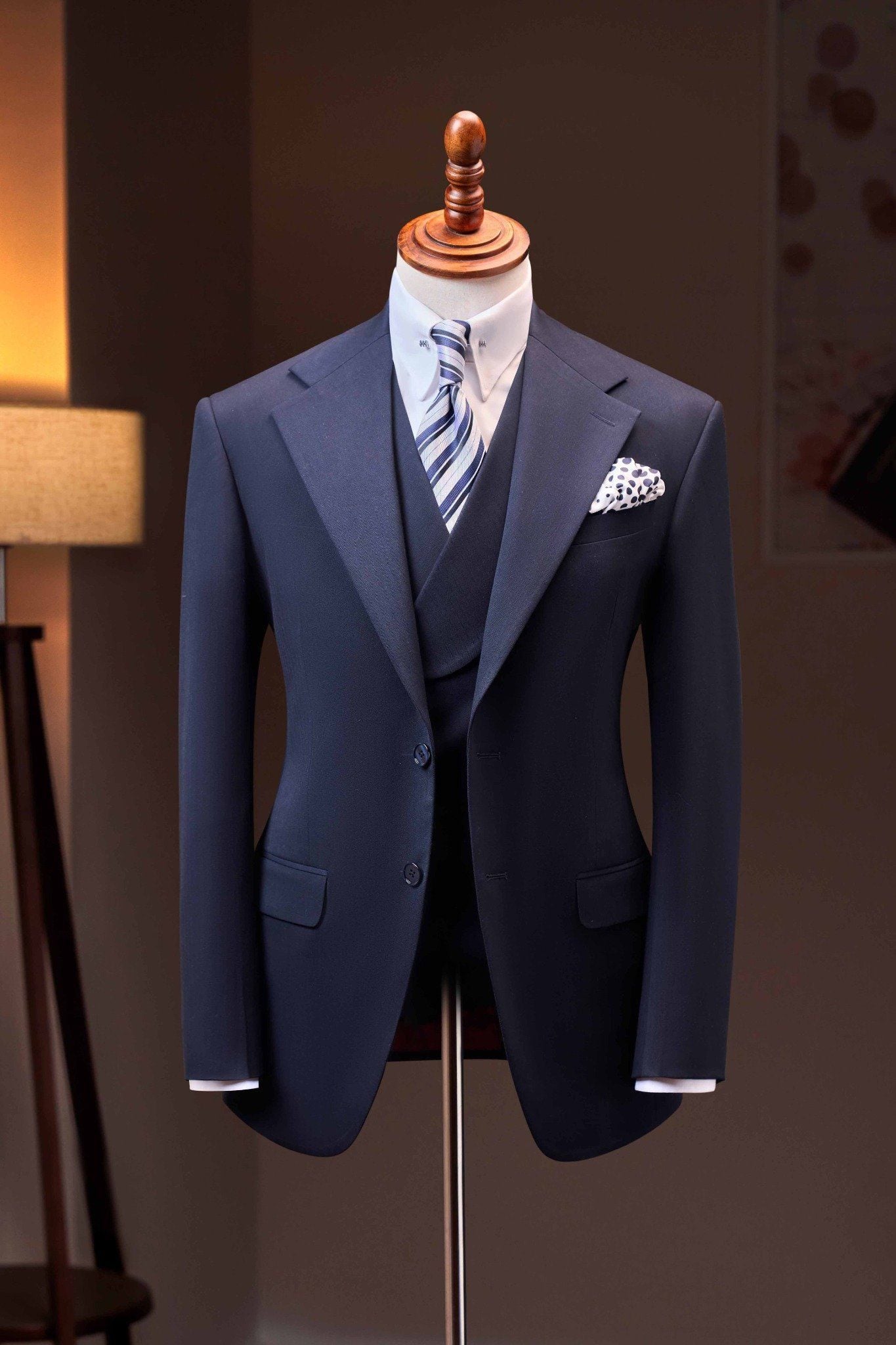 Áo vest xanh sọc kẻ chìm